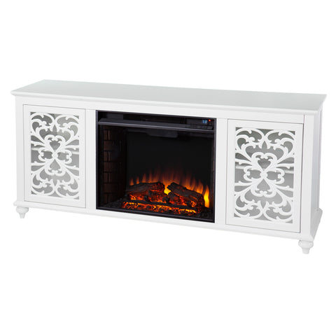 Image of Low-profile media console w/ electric fireplace Image 4