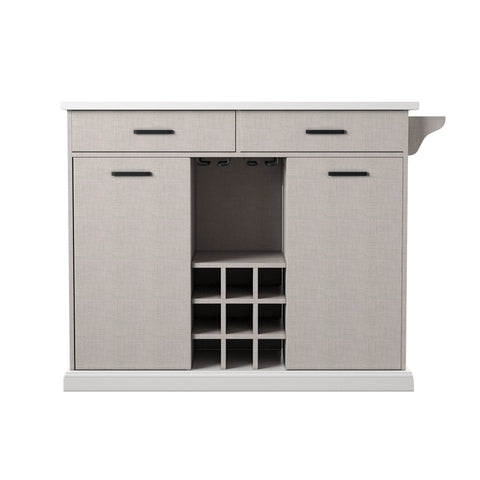 Image of Stationary kitchen island w/ drop-leaf countertop Image 7