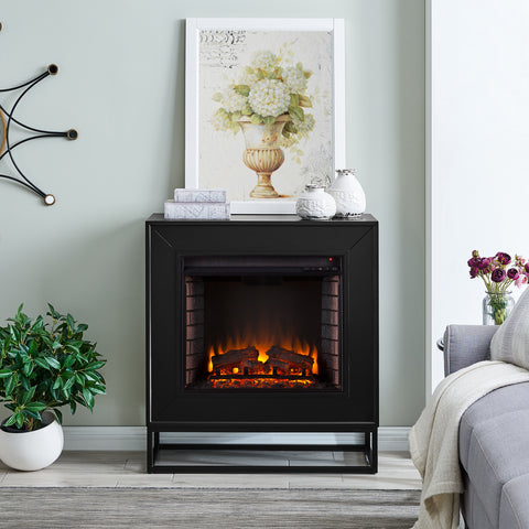 Image of Modern electric fireplace mantel Image 1