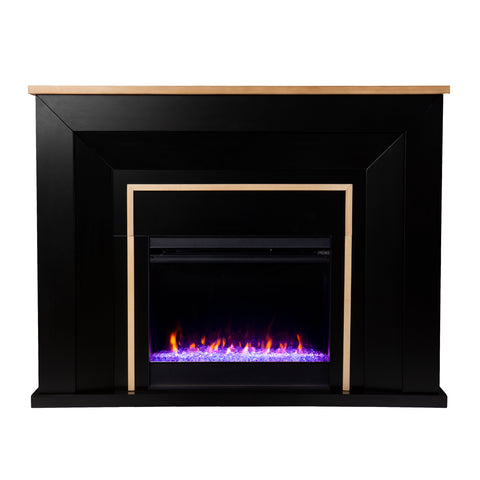 Image of Two-tone electric fireplace Image 3
