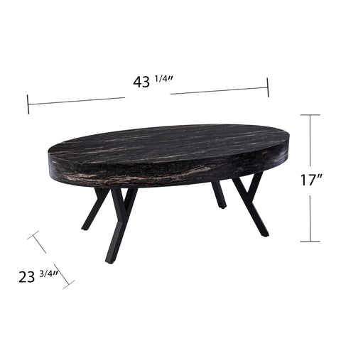 Modern oval coffee table Image 8
