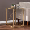 End table w/ antiqued mirror tabletop Image 1