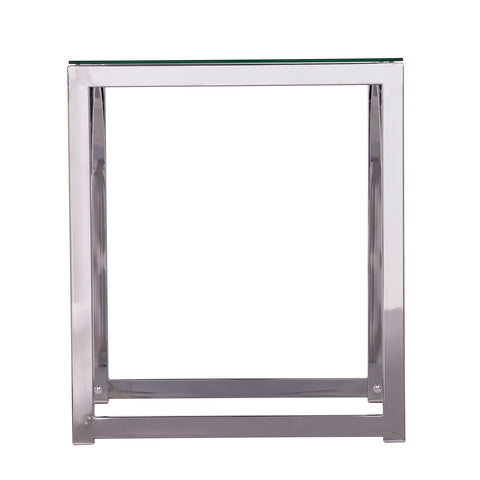 Image of Square side table w/ glass top Image 5