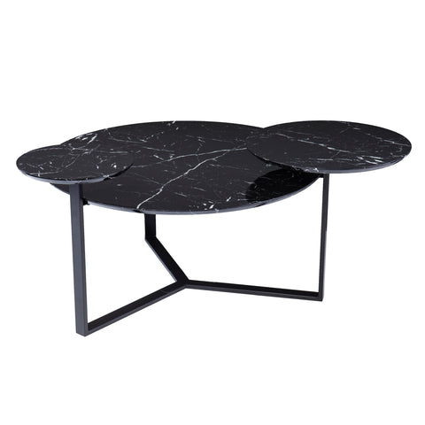 Image of Faux marble coffee table with storage Image 6