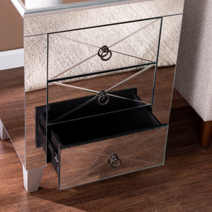Mirrored side table with storage Image 8