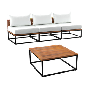 Modular patio sofa w/ matching coffee table Image 8