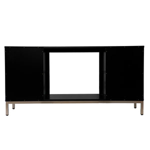 Low-profile media console w/ electric fireplace Image 5