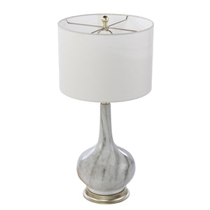 Faux marble table lamp w/ shade Image 4