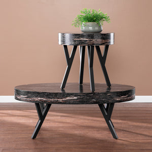 Twemlow Faux Marble Cocktail Table