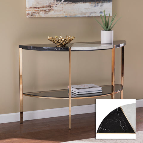Image of Demilune two-tone console table Image 9
