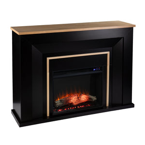 Two-tone electric fireplace Image 4
