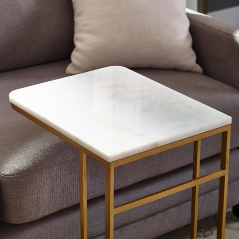 Image of Glam C-table with marble tabletop Image 2