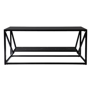 Rectangular coffee table with glass top Image 3