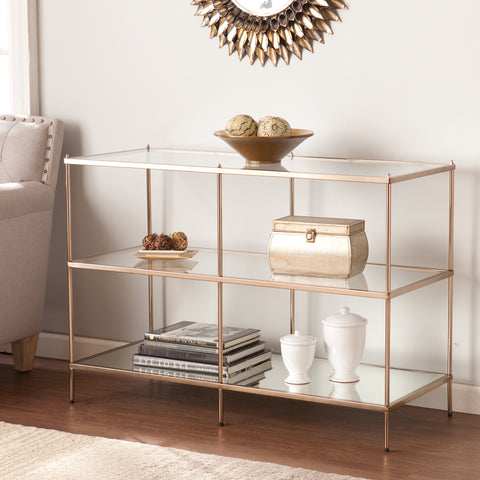 Image of Console table w/ display storage Image 1