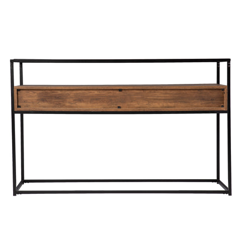 Image of Industrial console table w/ glass top Image 6