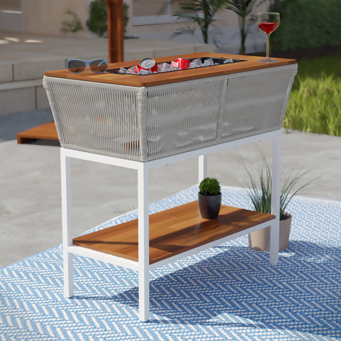 Image of Outdoor serving station w/ drink compartment Image 1