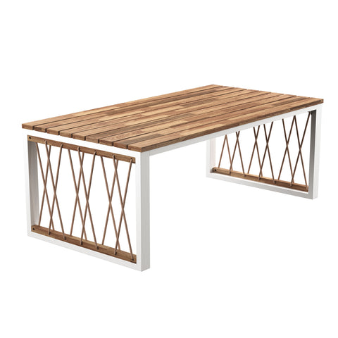 Image of Slatted outdoor coffee table Image 7