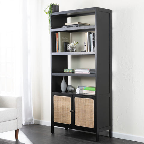 Image of Tall bookcase w/ concealed storage Image 1