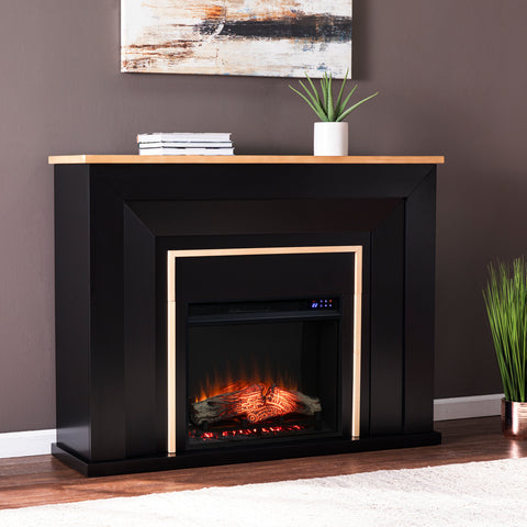 Image of Two-tone electric fireplace Image 1