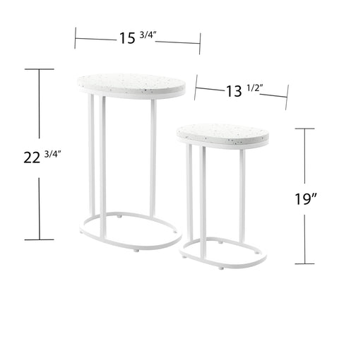 Pair of matching outdoor accent tables Image 9