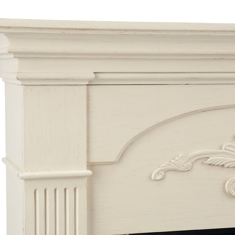 Image of Sicilian Touch Screen Electric Fireplace - Ivory