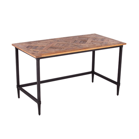 Image of Reclaimed wood computer desk or small space dining table Image 5