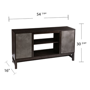 Contemporary media console with push to open doors Image 9