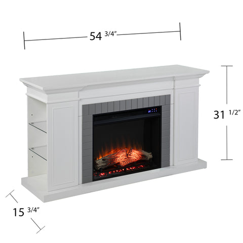 Image of Electric fireplace w/ storage Image 7