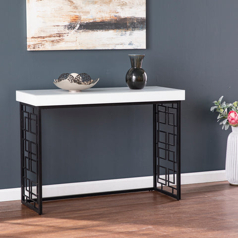 Image of Modern glass-top console table Image 1