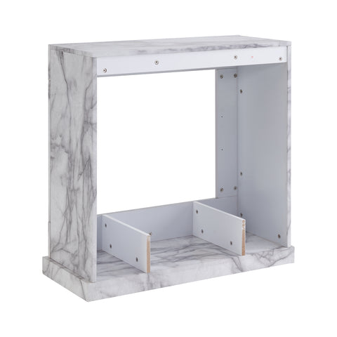 Image of Faux marble fireplace mantel w/ color changing firebox Image 9