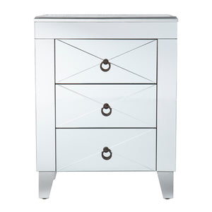Mirrored side table with storage Image 4