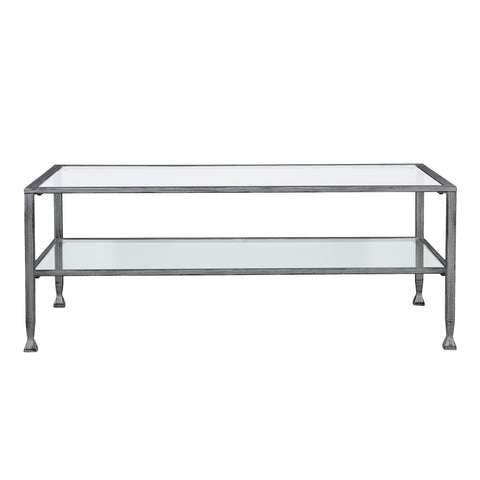 Image of Simple metal and glass coffee table Image 3