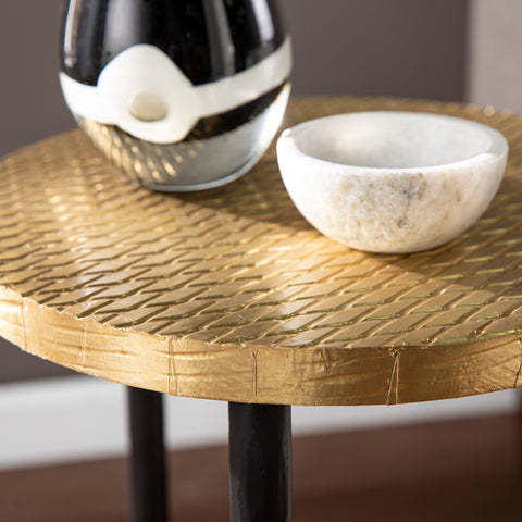 Image of Side table with brass tabletop Image 2
