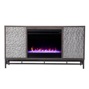 Color changing electric fireplace w/ media storage Image 4