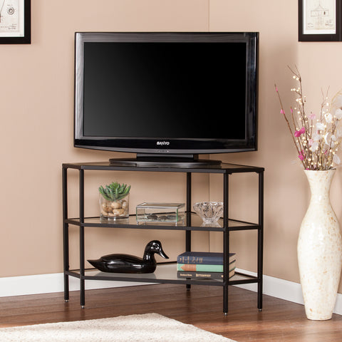 Image of TV stand accommodates flat screen TV up to 32.5" W Image 1