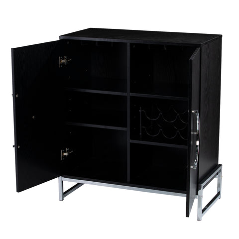 Modern bar cabinet w/ wine storage Image 9