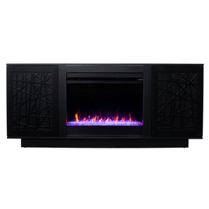 Low-profile media cabinet w/ color changing fireplace Image 3