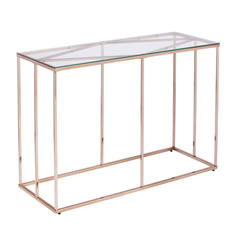 Image of Modern console table w/ glass top Image 4