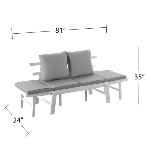 Image of Outdoor loveseat or settee lounge Image 2