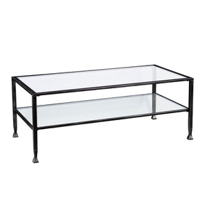 Simple metal and glass coffee table Image 4