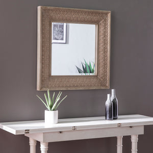 Square mirror with decorative frame Image 1