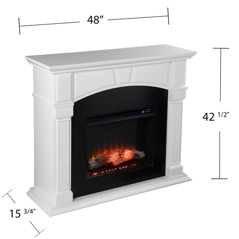 Two-tone hued electric fireplace Image 7