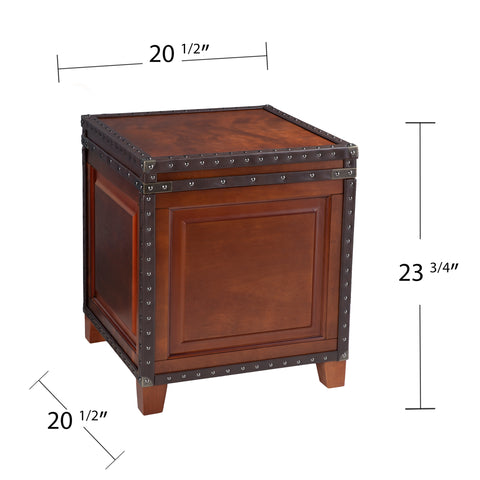 Image of Trunk style end table w/ storage Image 10