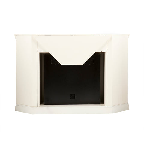 Image of Electric fireplace curio cabinet w/ corner convenient functionality Image 6