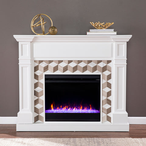 Image of Electric fireplace w/ color changing flames Image 1