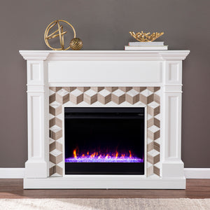 Electric fireplace w/ color changing flames Image 1