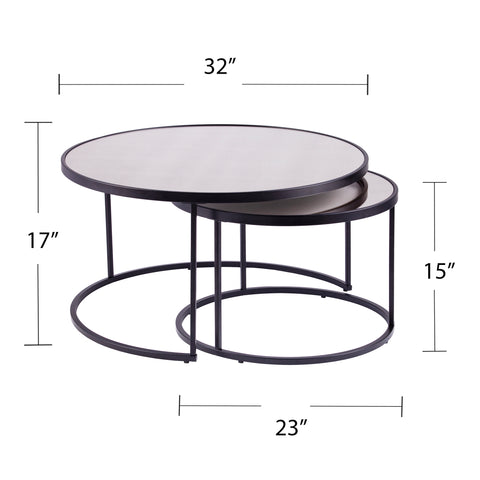 Image of Pair of nesting coffee tables Image 8