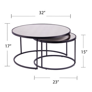 Pair of nesting coffee tables Image 8