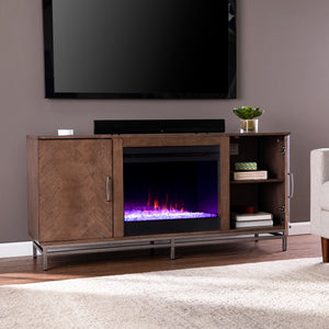Color changing fireplace w/ media storage Image 2