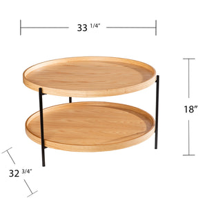 Round coffee table w/ storage Image 6